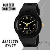 BLACK SQUARE HANDS  WRIST STRAP BRANDED WATCH FOR MENS  BOYS Analog Watch - For Boys UNIQUE ANALOG ROUND BLACK DIAL STYLISH DESIGNER ANALOG WATCH-thumb2