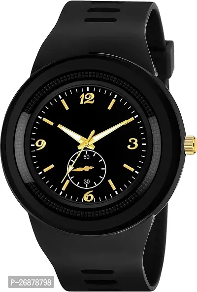 BLACK SQUARE HANDS  WRIST STRAP BRANDED WATCH FOR MENS  BOYS Analog Watch - For Boys UNIQUE ANALOG ROUND BLACK DIAL STYLISH DESIGNER ANALOG WATCH-thumb4