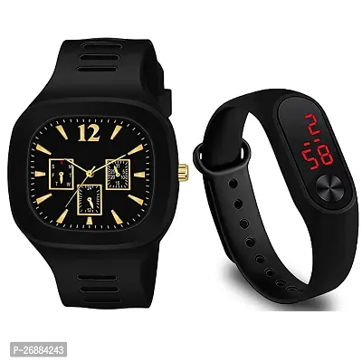 Miller Analog Watch - For Boys Stylish Square Dial Smooth Silicon Strap STYLISH DESIGNER