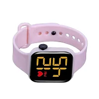 Pink Square And M4 Digital LED Kids Digital Watch - For Boys  Girls-thumb1
