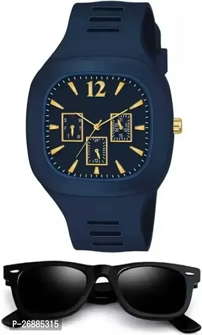 BLUE SQUARE HANDS  WRIST STRAP BRANDED WATCH FOR MENS  BOYS Analog Watch - For Boys