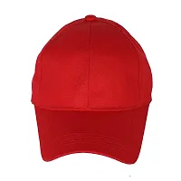 Classic Red Sports And Regular Cap For Men-thumb2