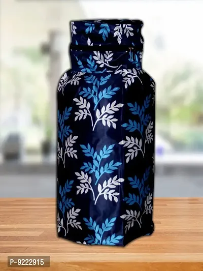 KANUSHI Industries? Cotton Leaves Design1 Piece Lpg Gas Cylinder Cover (Blue) (CYL-BLUE-SMALL-LEAVES-01)-thumb0