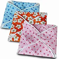 KANUSHI Industries Cotton Chapati Cover (Multicolour, 8.5 x 8.5 Inches) - Set of 3-thumb1