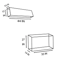 KANUSHI Industries? Split AC Cover Set for Indoor and Outdoor Unit 1.5 to 2.0 Ton Capacity (VAR-AC-in-Out-Blue-Golden-LINE)-thumb4