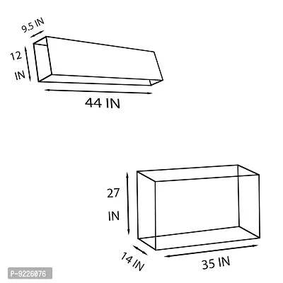 KANUSHI Industries? Split AC Cover Set for Indoor and Outdoor Unit 1.5 to 2.0 Ton Capacity (VAR-AC-in-Out-Blue-Golden-LINE)-thumb5