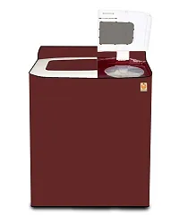 KANUSHI Industries? 100% Waterproof  Dustproof Top Load Semi Automatic Washing Machine Cover ( Suitable For 6 Kg, 6.5 kg, 7 kg, 7.5 kg) (WASMAC-WATERPROOF-MAROON-SEMI)-thumb1