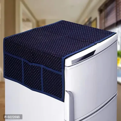 KANUSHI Industries? Fridge Covers/Refrigerator Cover (Color: Blue)(FRI-BLUE-DOT-01)