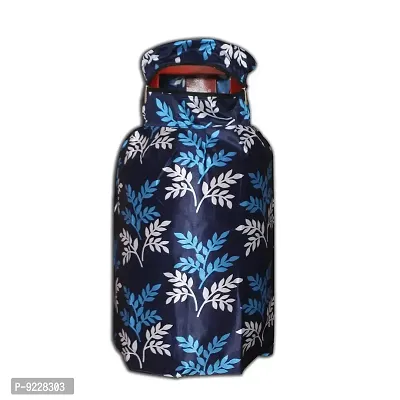 KANUSHI Industries? Washable Cotton 1 Piece Lpg Gas Cylinder Cover+1 Pc Fridge Covers/Refrigerator Cover +1 Pc Microwave Cover+2 Pc Handle Cover (CYL+FRI+Micro+2-Handle-Blue-Small-LEVS)-thumb4