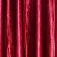 KANUSHI Industries? 1 Pieces Washable Polyster Eyelet Window Curtain Set (Curtain Plain Maroon 1PC)-thumb2