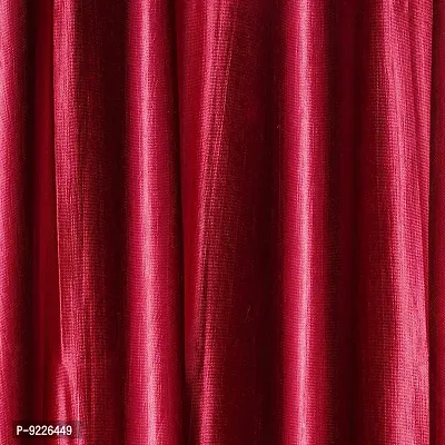 KANUSHI Industries? 1 Pieces Washable Polyster Eyelet Window Curtain Set (Curtain Plain Maroon 1PC)-thumb3