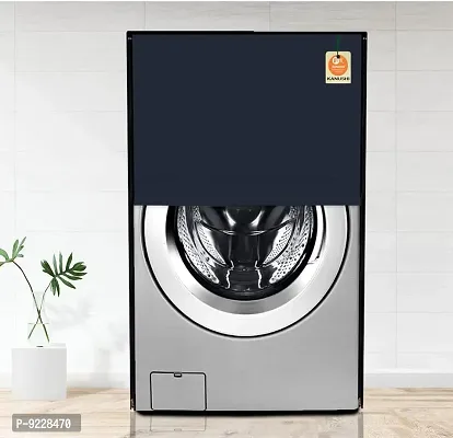 KANUSHI Industries? 100% Waterproof  Dustproof Front Load Automatic Washing Machine Cover (Suitable for 6 Kg, 6.5 kg, 7 kg, 7.5 kg)(WASMAC-Waterproof-Navy-Blue-Front)-thumb0