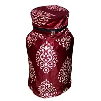 KANUSHI Industries? Cotton Leaves Design1 Piece Lpg Gas Cylinder Cover (VAR1-CYLN-FLORAL MAR-01)-thumb2