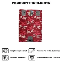 KANUSHI Industries? Washable  Dustproof maroon small levs Design Top Load Fully Automatic Washing Machine Cover (Maroon) ( Suitable For 6 Kg, 6.5 kg, 7 kg, 7.5 kg)(WASMAC-SMALL-LEAVES-MAROON-FULLY-01)-thumb3