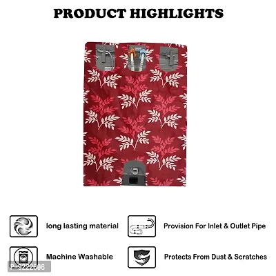 KANUSHI Industries? Washable  Dustproof maroon small levs Design Top Load Fully Automatic Washing Machine Cover (Maroon) ( Suitable For 6 Kg, 6.5 kg, 7 kg, 7.5 kg)(WASMAC-SMALL-LEAVES-MAROON-FULLY-01)-thumb4