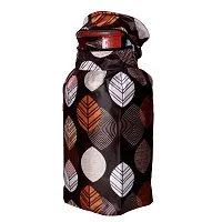 KANUSHI Industries? Washable Cotton 1 Piece Lpg Gas Cylinder Cover+1 Pc Fridge Covers/Refrigerator Cover +1 Pc Microwave Cover+2 Pc Handle Cover (CYL+FRI+Micro+2-Handle-Brown-Long-LEVS)-thumb3