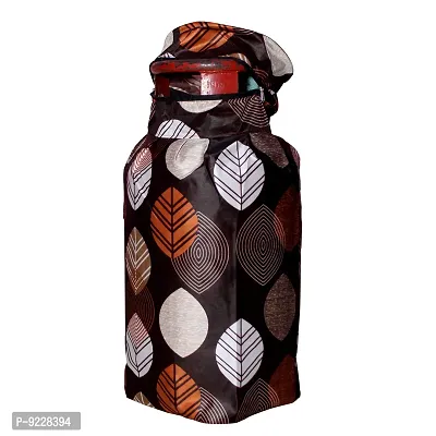 KANUSHI Industries? Washable Cotton 1 Piece Lpg Gas Cylinder Cover+1 Pc Fridge Covers/Refrigerator Cover +1 Pc Microwave Cover+2 Pc Handle Cover (CYL+FRI+Micro+2-Handle-Brown-Long-LEVS)-thumb4