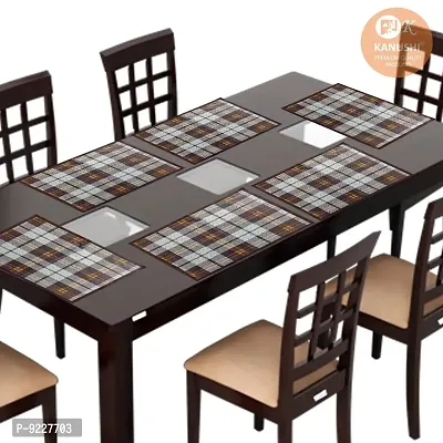 KANUSHI Industries? Washable Easy to fold-able Plats Mats for Dining Table(TAB-MATS-NW-NEW-09-6PC)