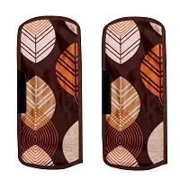 KANUSHI Industries? 1Pc Fridge Cover for Top with 6 Utility Pockets (Brown Color) + 1 Handles Covers + 3 Fridge Mats(FRI-LONG-LEVS-BROWN-COMBO-M-2)-thumb3