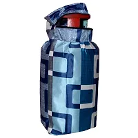 KANUSHI Industries? Washable Cotton 1 Piece Lpg Gas Cylinder Cover+1 Pc Fridge Covers/Refrigerator Cover +1 Pc Microwave Cover+2 Pc Handle Cover (CYL+FRI+Micro+2-Handle-Blue-Box)-thumb3