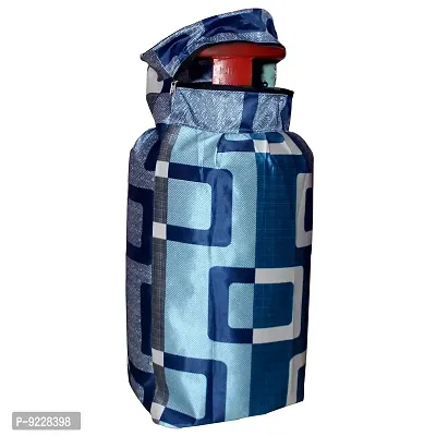 KANUSHI Industries? Washable Cotton 1 Piece Lpg Gas Cylinder Cover+1 Pc Fridge Covers/Refrigerator Cover +1 Pc Microwave Cover+2 Pc Handle Cover (CYL+FRI+Micro+2-Handle-Blue-Box)-thumb4