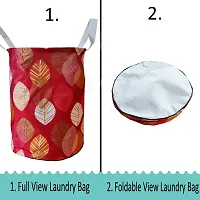 KANUSHI Industries? Designer Laundry Bag+ 1 Pc Waterproof  Dustproof Top Load Fully Automatic Washing Machine Cover(Suitable for 6 Kg, 6.5 kg, 7 kg, 7.5 kg)(LB+WASHING-FULLY-MAROON-SMALL-LEVS)-thumb4