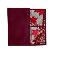 KANUSHI Industries? Fridge Covers/Refrigerator Cover + 1 Pc Microwave/Oven Cover for Top (Color- Maroon)(Copy-FRI+Micro-Maroon-SHUB)-thumb3