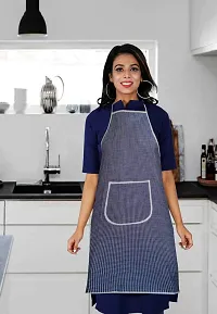 KANUSHI Industries Apron For Kitchen Waterproof With Front Pocket- Set of 2 (VAR-APRN-2-SCL-BLUE+BLACK)-thumb1