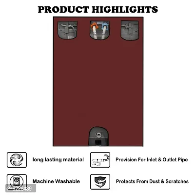 KANUSHI Industries? 100% Waterproof  Dustproof Front Load Automatic Washing Machine Cover (Suitable for 6 Kg, 6.5 kg, 7 kg, 7.5 kg)(WASMAC-WATERPROOF-MAROON-FRONT)-thumb5