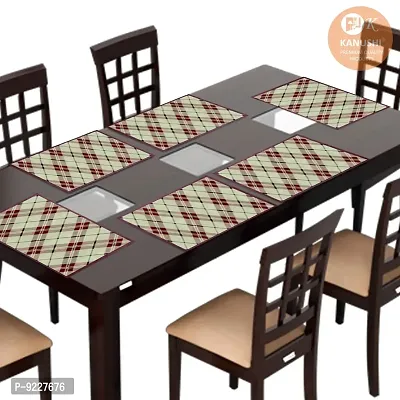 KANUSHI Industries? Washable Easy to fold-able Plats Mats for Dining Table(TAB-MATS-NW-NEW-04-6PC)