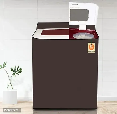 KANUSHI Industries? 100% Waterproof  Dustproof Top Load Semi Automatic Washing Machine Cover ( Suitable For 6 Kg, 6.5 kg, 7 kg, 7.5 kg) (WASMAC-WATERPROOF-COFFEE-SEMI)