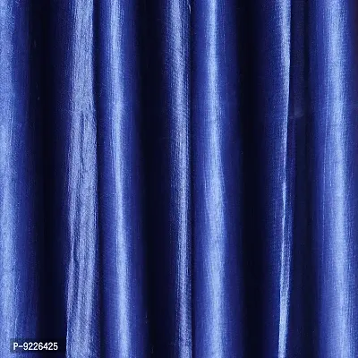 KANUSHI Industries? 1 Pieces Washable Polyster Eyelet Window Curtain Set (Curtain Plain Blue 1PC)-thumb3