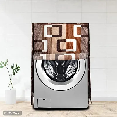KANUSHI Industries? Washable  Dustproof Box Design Front Load Automatic Washing Machine Cover (Brown) (Suitable for 6 Kg, 6.5 kg, 7 kg, 7.5 kg)(WASMAC-BROWN-BOX-FRONT-01)