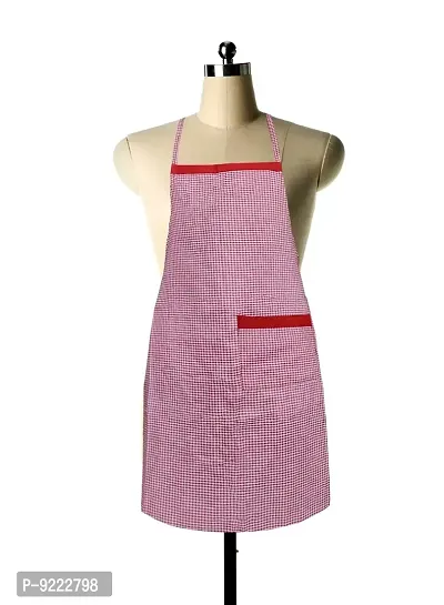 KANUSHI Industries? Apron for Kitchen Waterproof with Side Pocket(Red)(APRON-1-PC-RED-SCHOL-SID)-thumb2