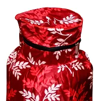 KANUSHI Industries? Cotton Leaves Design1 Piece Lpg Gas Cylinder Cover (VAR1-CYL-MAROON-SHORT-LEAVES-01)-thumb3