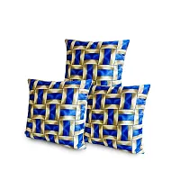 KANUSHI Industries? Reversible Decorative Cushion Covers Set of- 1 (24 X24 Inches)(CC-BLUE-GOLDEN-LINE-1PC-24X24)-thumb3