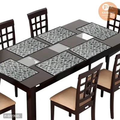 KANUSHI Industries? Washable Easy to fold-able Plats Mats for Dining Table(TAB-MATS-NW-NEW-02-6PC)