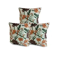 KANUSHI Industries? Reversible Decorative Cushion Covers Set of- 2 (24 X24 Inches)(CC-BROWN-ROSE-2PC-24X24)-thumb3