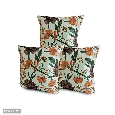 KANUSHI Industries? Reversible Decorative Cushion Covers Set of- 2 (24 X24 Inches)(CC-BROWN-ROSE-2PC-24X24)-thumb4