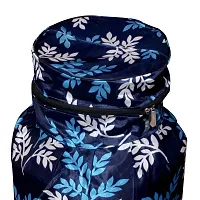 KANUSHI Industries? Cotton Leaves Design1 Piece Lpg Gas Cylinder Cover (Blue) (CYL-BLUE-SMALL-LEAVES-01)-thumb1