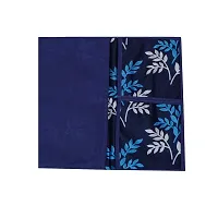 KANUSHI Industries? Microwave/Oven Top Cover with 4 Utility Pockets + 1 Pc Fridge Cover for Top (Color : Blue)(FRI+Micro-Blue-Small-Leaves)-thumb3