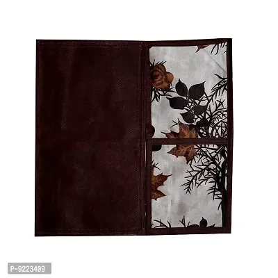 KANUSHI Industries? Fridge Covers/Refrigerator Cover + 1 Pc Microwave/Oven Cover for Top (Color- Brown)(Copy-FRI+Micro-Brown-SHUB)-thumb4