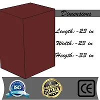 KANUSHI Industries? 100% Waterproof  Dustproof Front Load Automatic Washing Machine Cover (Suitable for 6 Kg, 6.5 kg, 7 kg, 7.5 kg)(WASMAC-WATERPROOF-MAROON-FRONT)-thumb3