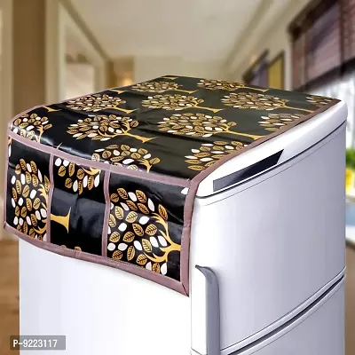 KANUSHI Industries? Fridge Cover for Top/Refrigerator Cover (Color:Brown)(FRI-BROWN-TREE-TOP-01)