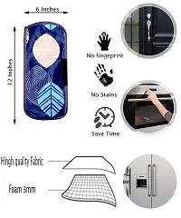 KANUSHI Industries? Multi-Purpose Refrigerator/Fridge Handle Cover/Fridge Handle/Microwave Handle Cover Cover Set (Set of 2) (VAR-FRI-HANDLE-2PC-BLUE-LONG-LEAVES)-thumb3
