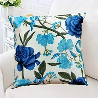 KANUSHI Industries? Decorative Cushion Covers Set of- 3 (16x16 Inches)(CC-BLUE-ROSE-3PC)-thumb2