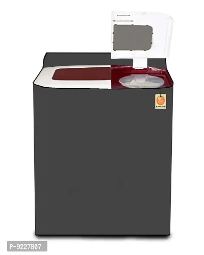 KANUSHI Industries? 100% Waterproof  Dustproof Top Load Semi Automatic Washing Machine Cover ( Suitable For 6 Kg, 6.5 kg, 7 kg, 7.5 kg) (WASMAC-WATERPROOF-GREY-SEMI)-thumb2