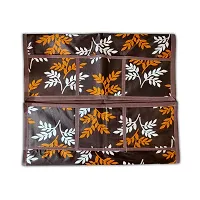 KANUSHI Industries? Fridge Top Covers/Refrigerator Covers/Fridge Covers/Refrigerator Top Covers (Brown Color)(FRI-Short LEAVES-BROWN-01)-thumb1