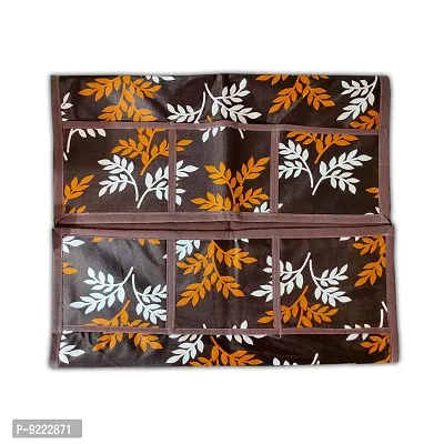 KANUSHI Industries? Fridge Top Covers/Refrigerator Covers/Fridge Covers/Refrigerator Top Covers (Brown Color)(FRI-Short LEAVES-BROWN-01)-thumb2