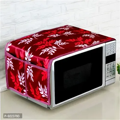 KANUSHI Industries? Fridge Covers/Refrigerator Cover + 1 Pc Microwave/Oven Cover for Top (Color- Maroon)(Copy-FRI+Micro-Maroon-Small-LEVS)-thumb3